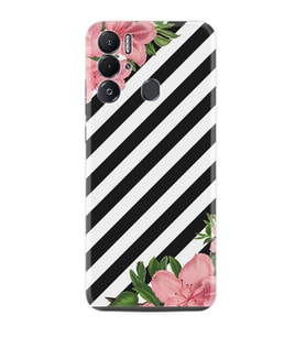 Tecno Pova Neo Kılıf Resimli Desenli Baskılı Silikon Strip Flowers 2 1409