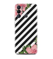 Tecno Pova Neo Kılıf Resimli Desenli Baskılı Silikon Strip Flowers 2 1409