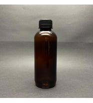 250 cc Amber Sert Plastik  Şişe - Siyah Kilitli Kapaklı- Uzun Kahverengi Pet Şişe x 10 Adet