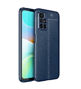 Xiaomi Redmi 10 Kılıf Zore Niss Deri Desenli Silikon Kılıf (Lacivert)