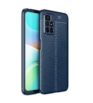 Xiaomi Redmi 10 Kılıf Zore Niss Deri Desenli Silikon Kılıf (Lacivert)