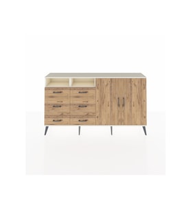 Arges Konsol 4 Raflı 6 Çekmeceli 2 Kapaklı 176x30x99 Aytaşı-Çam
