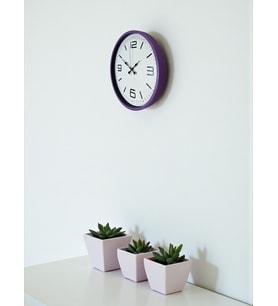 36 Cm Mor Dekoratif Duvar Saati (Standart)