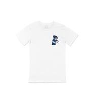 Naruto Sasuke Uchiha Cep Logo Tasarımlı Beyaz Tişört
