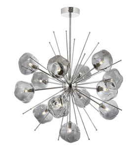 AVONNI AV-60212-13K Krom Kaplama Modern Avize G9 Metal Cam 70cm