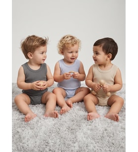 Minidamla Askılı Basic 3'lü set 1-18 Ay Çıtçıtlı Badi - Mavi
