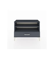 Arges Şifonyer 2 Raflı Tek Çekmeceli 88x30x64 Antrasit-Antrasit