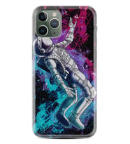 Apple iPhone 11 12 13 14 Pro Max Kılıf Desemli Silikon Astronot Signs 1753