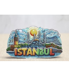 Ahşap İstanbul Temalı Magnet Alk4601