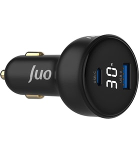 30W Led Ekranlı Type-C + USB-A Araç Şarj Aleti iPhone & Android & Tablet Araç içi Şarj Cihazı