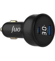 30W Led Ekranlı Type-C + USB-A Araç Şarj Aleti iPhone & Android & Tablet Araç içi Şarj Cihazı