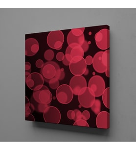 KIRMIZI DAİRELER KANVAS TABLO 180x180cm