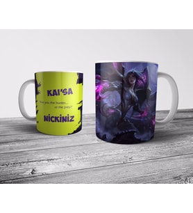 Pixxa  KAI'SA İsimli Kişiye Özel Kupa Bardak (League of Legends, LOL)