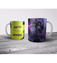 Pixxa  KAI'SA İsimli Kişiye Özel Kupa Bardak (League of Legends, LOL)