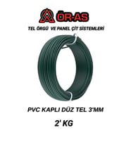 Pvc - Kaplı Düz Tel - 3 mm Kalınlık ( - 2 -kg ) (Y.Yeşil)