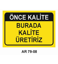 İŞ GÜVENLİĞİ UYARI LEVHASI 1 ADET PVC 21 X 29CM