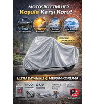 CoverPlus Falcon Cmax 155 ARKA ÇANTA Uyumlu Motosiklet Brandası (Gri Renk)