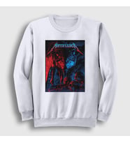 Presmono Unisex Beyaz Wolf Metallica Sweatshirt 68033tt