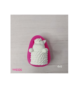 YY0326 Sepetteki Unicorn Silikon Kalıp
