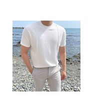 Yuvarlak Yaka 2 Çizgili Triko T-shirt