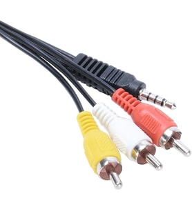 Jack - 3 RCA AV Kablo 1.2 Metre Uydu Alıcısı, TV, Ses Sistemi Uyumlu