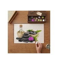 Spa Taşları Yağ Bitkiler Tasarımı 240 parça Ahşap Puzzle Ahşap Kutuda MP00565
