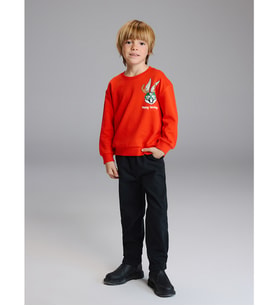 LCW Kids Siyah Beli Lastikli Erkek Çocuk Jogger Pantolon