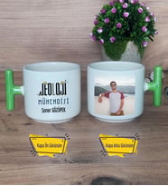 Jeoloji Mühendisi Kupa Bardak Fotoğraflı T Yeşil Kulplu Mühendisler Günü Hediyesi