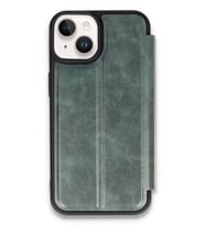 iPhone 14 Kılıf Flip Cover - Koyu Yeşil