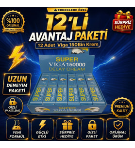 Viga 150000 Gecıktırıcı Krem 12li Kutu Gizli Gönderim
