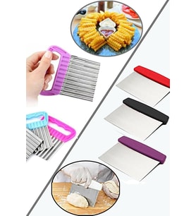 Yayke 2 Li Çelik Hamur Kesici Ve Şekilli Sebze Dilimleyici Set