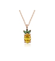 ?Gümüş Rose Ananas Figür Meyve Kolye CSR2181198