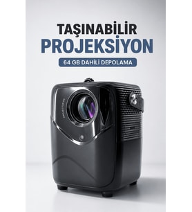 Taşınabilir Projeksiyon 64 GB Dahili Depolama