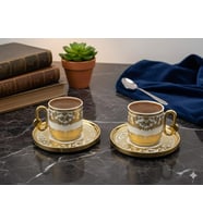DECO VİEN VİNTAGE GOLD 2'Lİ PORSELEN KAHVE FİNCAN TAKIMI
