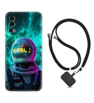 General Mobile Gm 23 Kılıf Resimli Boyun Askılı İpli Desenli Silikon Series Space 1814