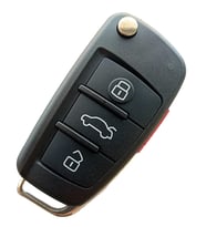Audi A1 A3 A4 A6 Uyumlu Anahtar Kabı Kumanda Kabı Oto Anahtarlık 3+1 Panik Buton Logolu