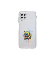 Samsung Galaxy M22 ile uyumlu Splash arı tasarımlı şeffaf silikon kılıf