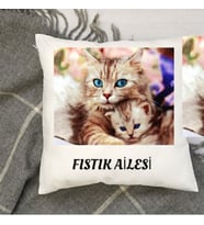 Doğum Günü Hediyesi Kedisever İçin  İpeksi Kadife Yastık