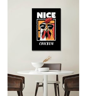 TAVUK ART KANVAS TABLO RESTORAN EV DUVAR SALON OFİS HEDİYELİK DEKARASYON SÜSÜ ÖLÇÜ SEÇİNİZ :)