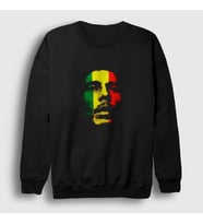 Presmono Unisex Siyah Ethiopia Bob Marley Sweatshirt 264811tt