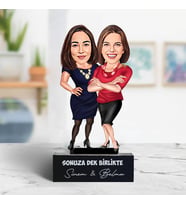 Kişiye Özel Mükemmel Arkadaşım Arkadaşa Hediye Karikatürlü Biblo