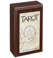 Tarot 78 Kart Ve Kitap (Ahşap Kutulu): 78 Kart Ve Tarot Kitabı (Krem)