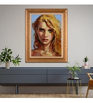 Altın Paspartulu Çerçeveli Tablo CV1629 (Gold)