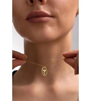 Kişiye Özel Anka Kuşu Figürlü Kolye 925K Gümüş (Gold)