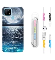 Realme C11 C21 C21Y C25Y C11 2021 Kılıf Kablo Koruma Spiral Silikon Great Moon 1301