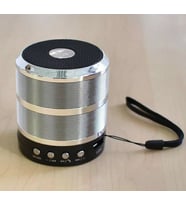 WS-887 Mini Metal Bluetooth Hoparlör TF Kart / USB /FM (Gri)