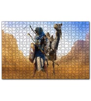 Cakapuzzle Assassins Creed Origins Mısır Çöl Savaşçısı ve Devesi  Puzzle Yapboz MDF (Ahşap) (120 Parça)