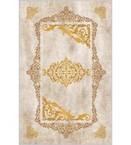 Eliana Home Baskılı, Yıkanabilir Kaymaz Taban Salon Halısı LNA0331 100x150 cm (Bej)