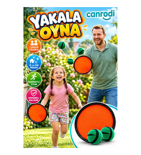Çocuklar İçin Cırtlı Top Yakalama Seti – 2 Kişilik Bahçe Park Plaj Oyunu