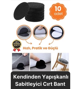 Çok Amaçlı Sabitleyici Kaydırmaz Kendinden Yapışkanlı Yıkanabilir Halı Kilim Koltuk Cırt Bant 10 Adt